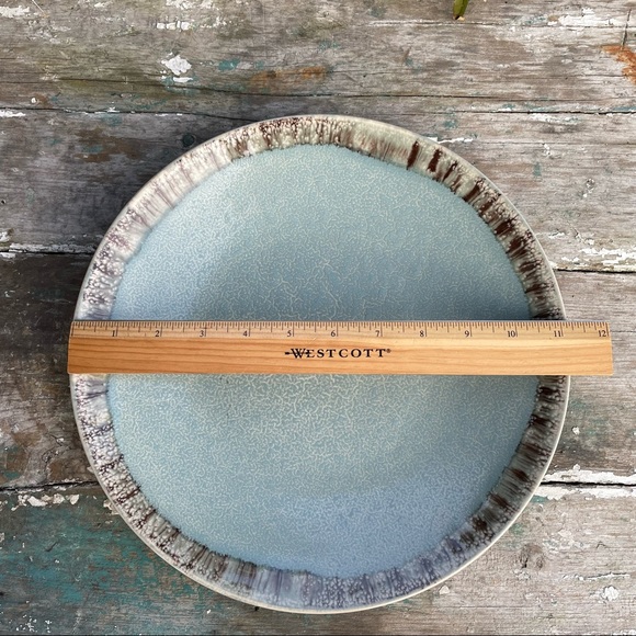 Pier 1 blue handpainted stoneware dinner plate - Picture 6 of 17